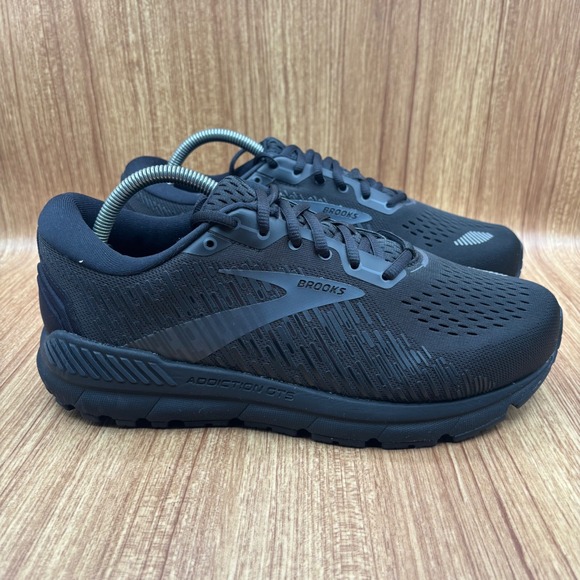 Brooks Addiction GTS 15 Triple Black Men's Size 9 Extra Wide 4E 1103654E020